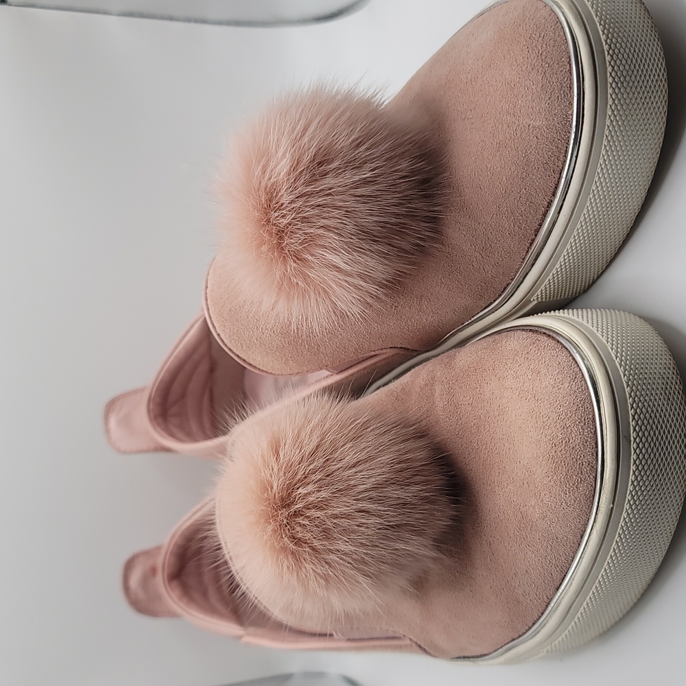 Wishbone slip- on suede sneakers
